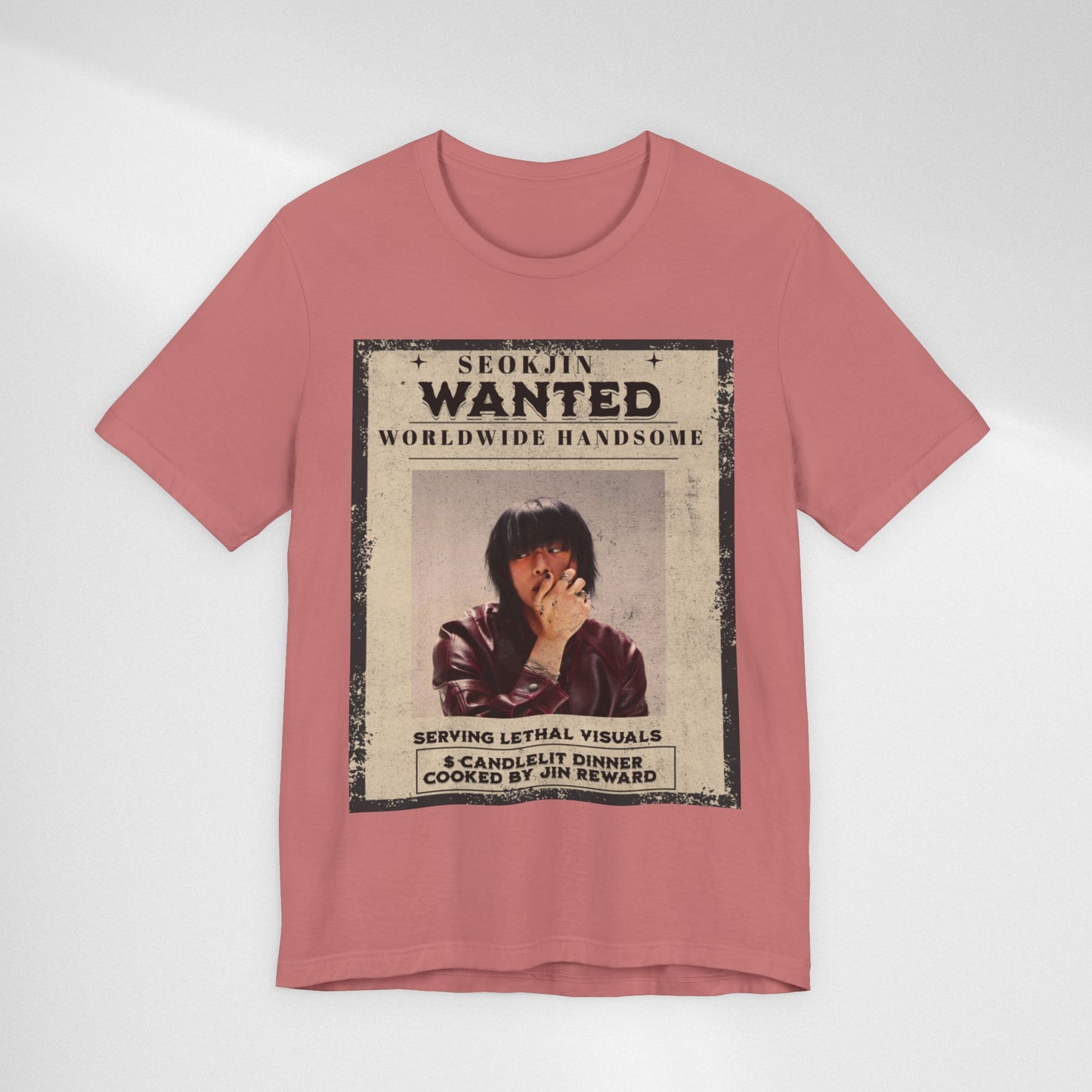 T-Shirt — 'Seokjin Wanted: Worldwide Handsome' Vintage Poster Tee