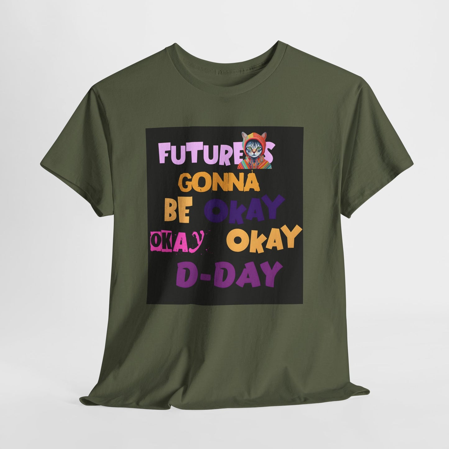 Future's Gonna Be Okay D-Day T-Shirt — Positive Retro Graphic Tee
