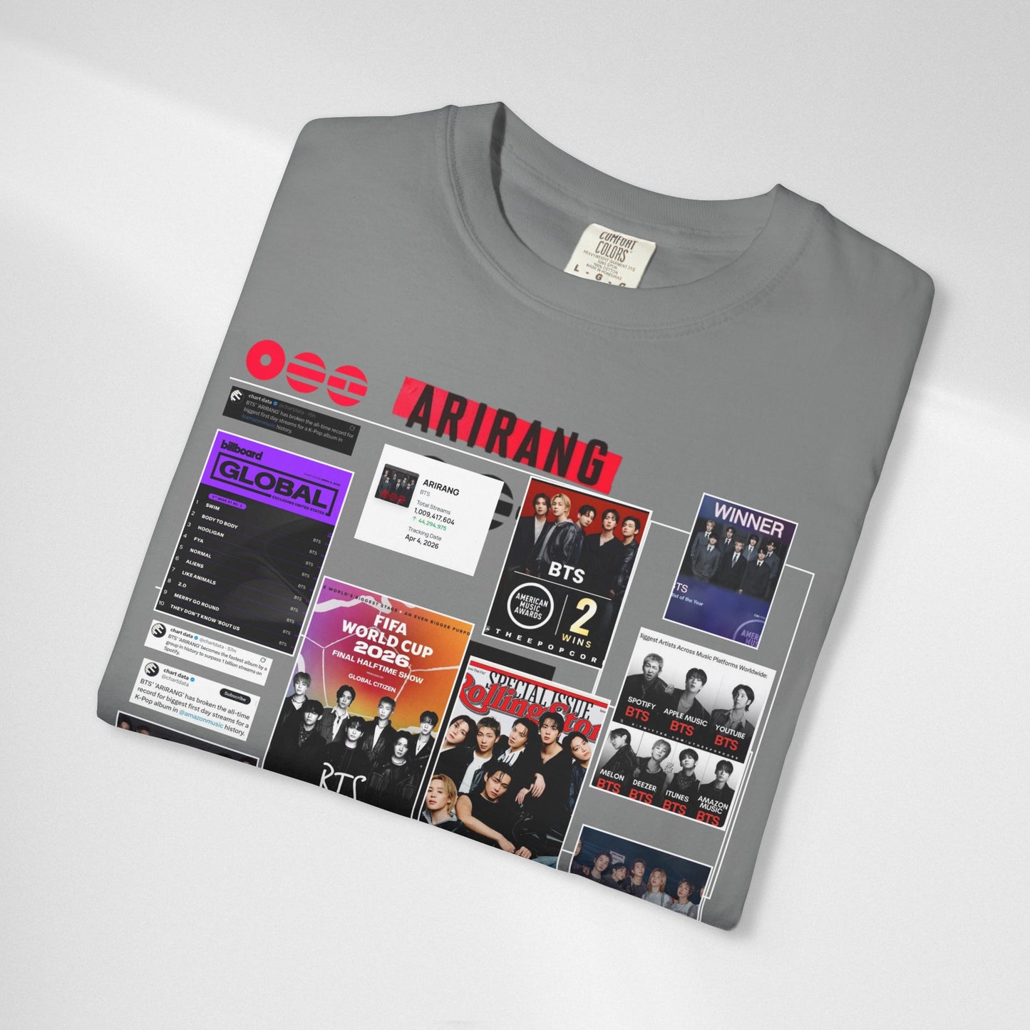 BTS  ARIRANG Collage Graphic T-Shirt — K-Pop Fan Tribute Tee