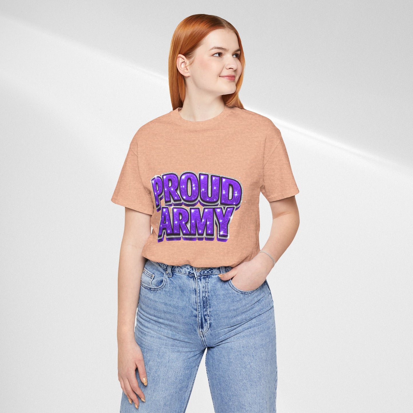 Proud Army T-Shirt — Bold Purple BTS Support Tee