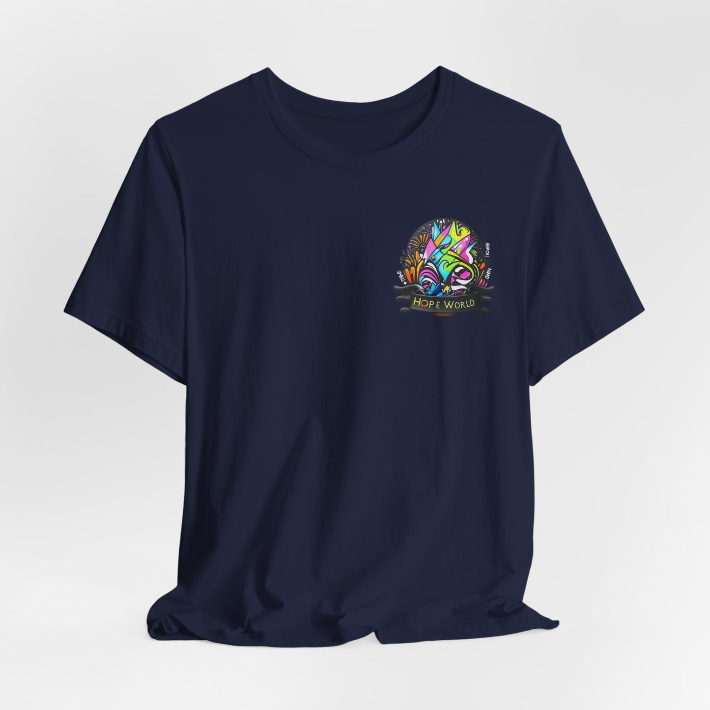 Hope World Graphic Tee — Colorful Graffiti BTS-Inspired Shirt