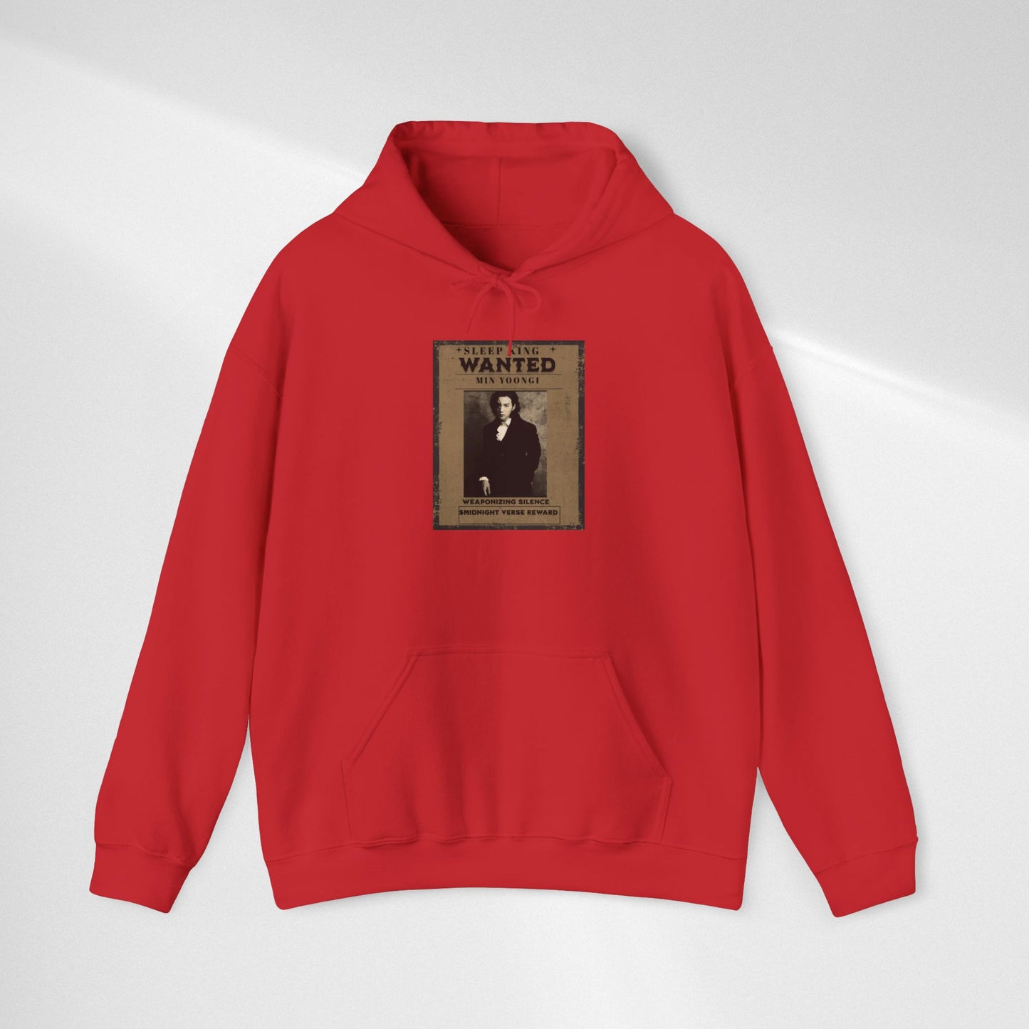 Suga Wanted Poster Hoodie — Vintage 'Wanted' Photo Sweatshirt