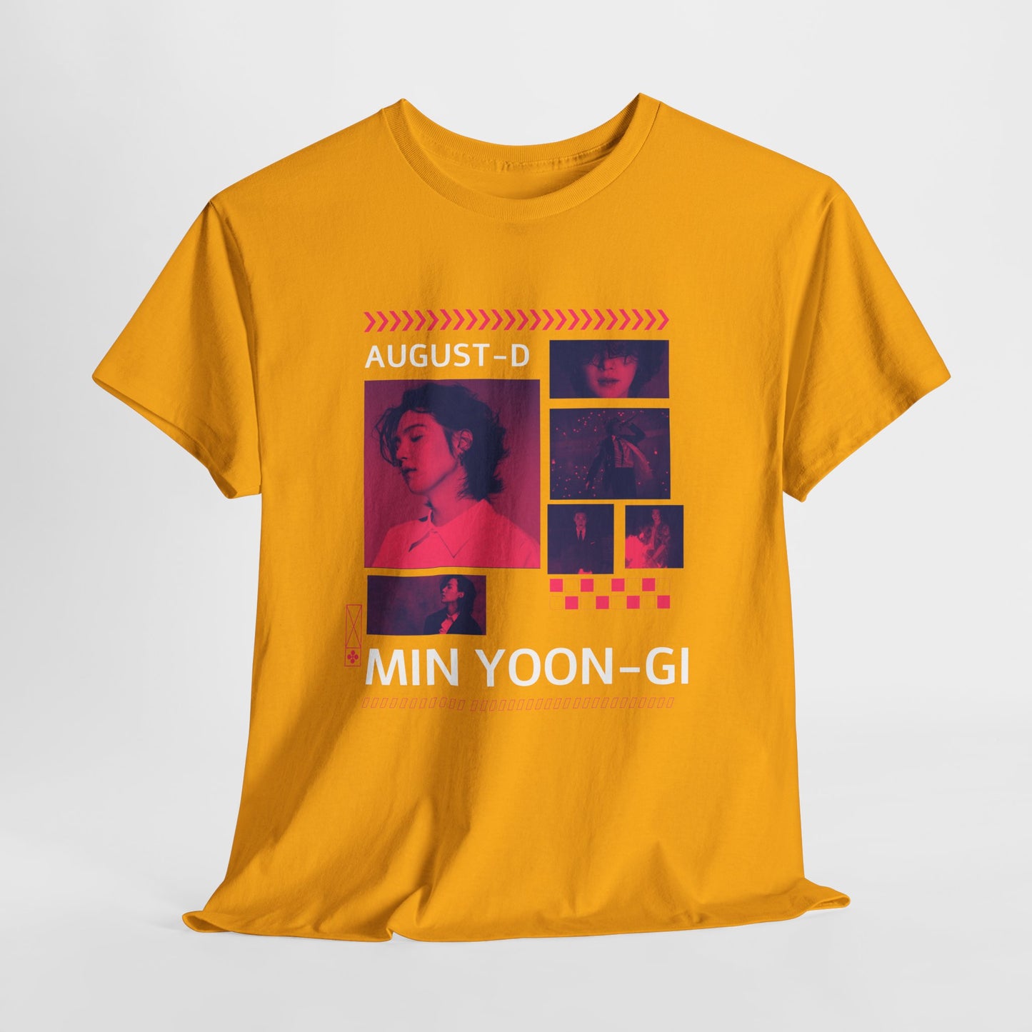 Min Yoon-Gi Photo Grid Tee — K‑Pop BTS August‑D Fan Shirt