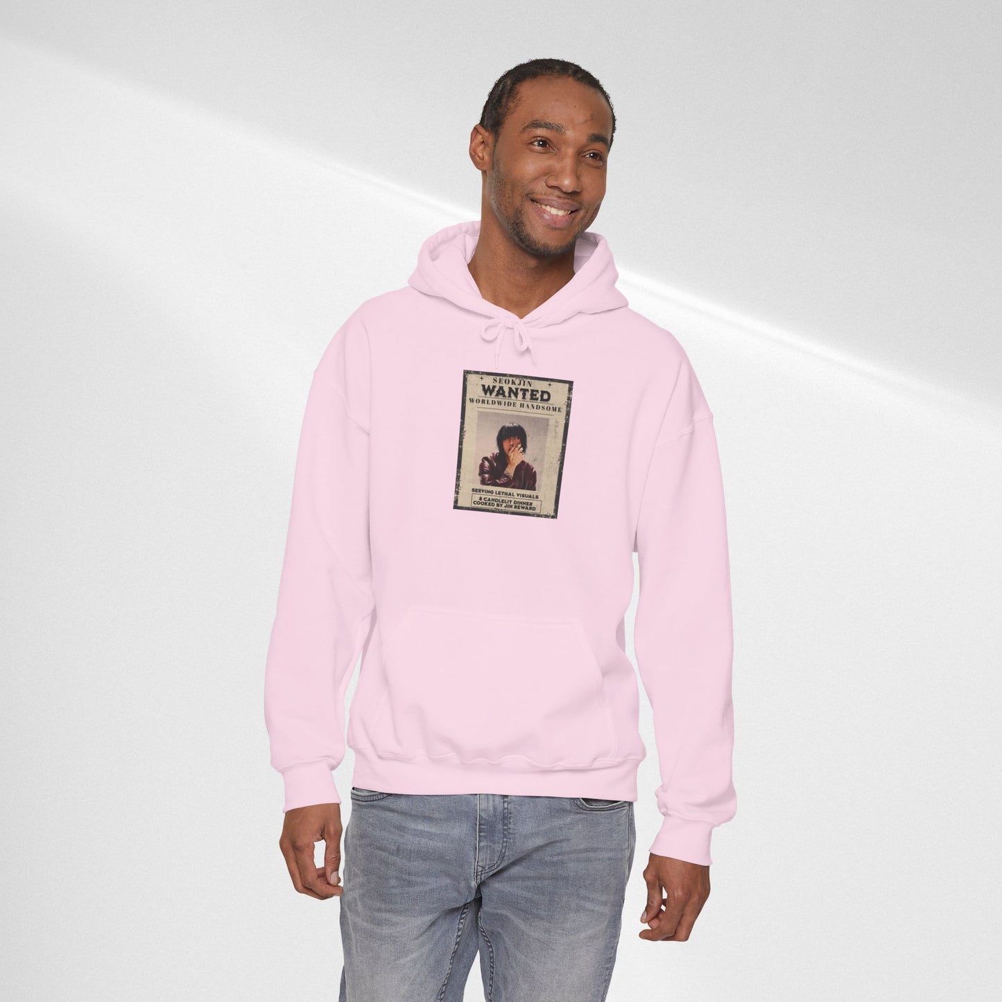 Jin Hoodie — "WANTED" Vintage Photo Poster Graphic Hoodie