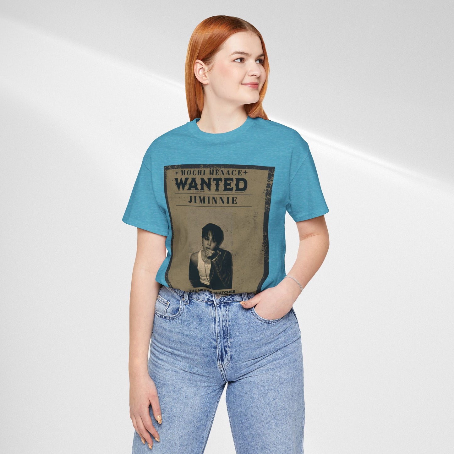JIMIN Wanted Poster Graphic Tee — 'Mischief Menace' Vintage Style
