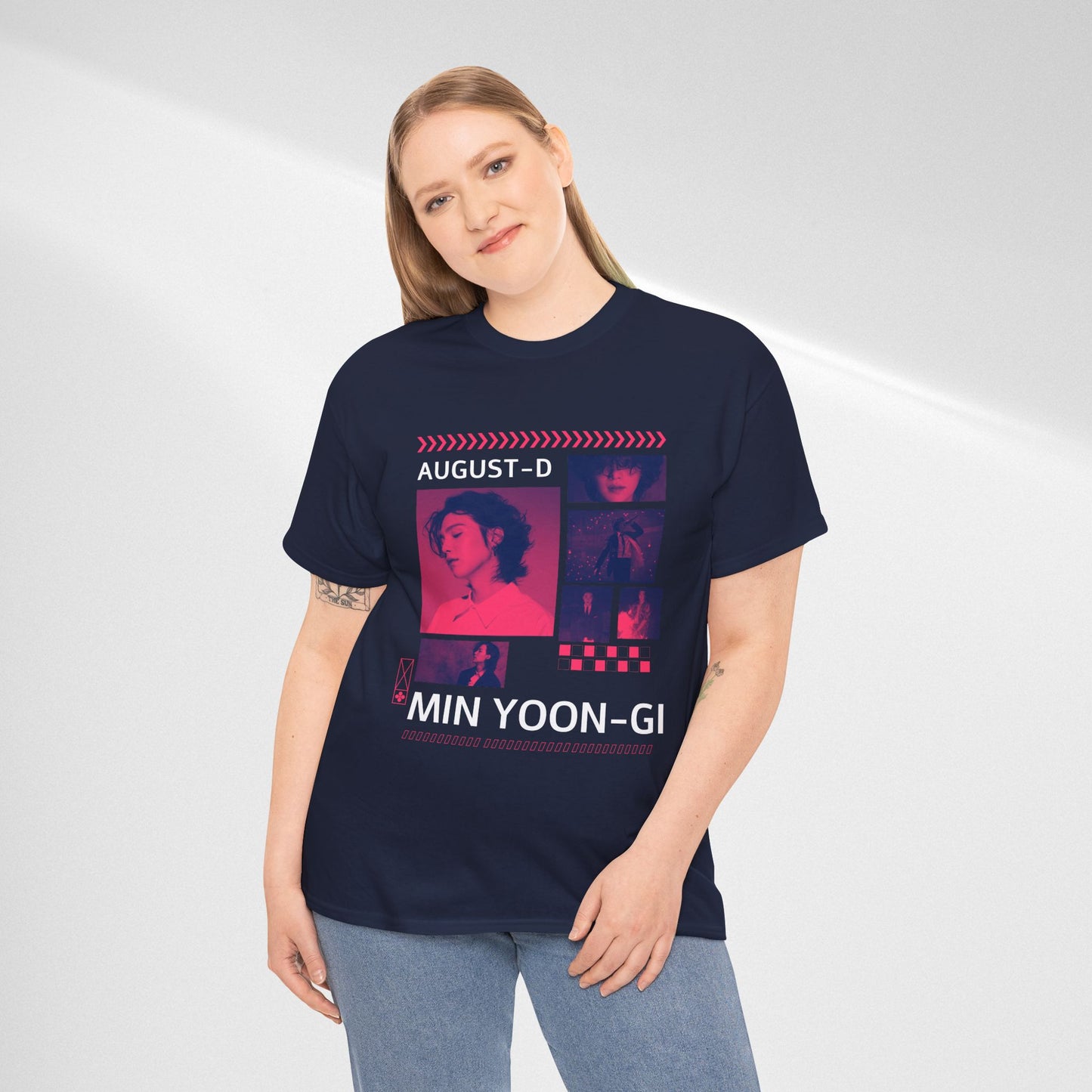 Min Yoon-Gi Photo Grid Tee — K‑Pop BTS August‑D Fan Shirt