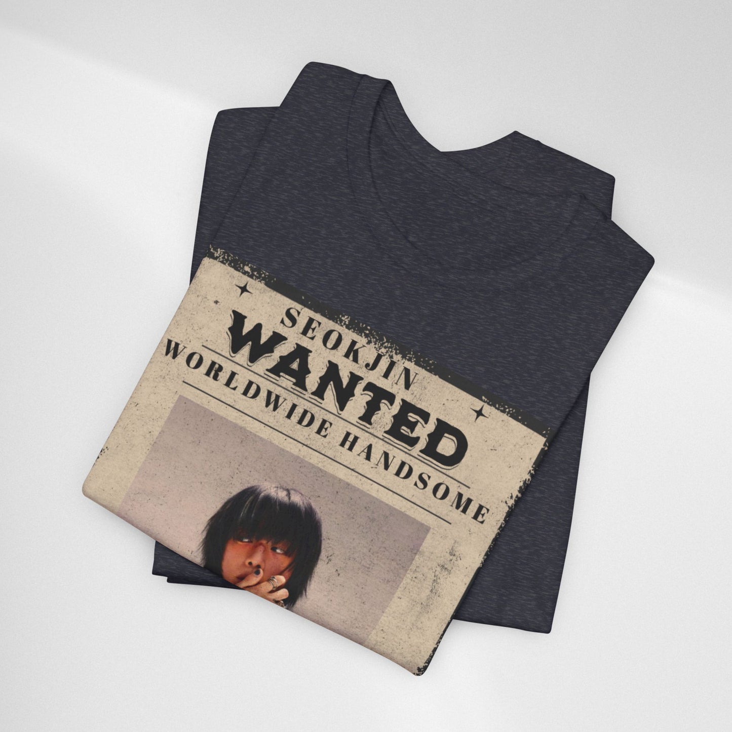 T-Shirt — 'Seokjin Wanted: Worldwide Handsome' Vintage Poster Tee