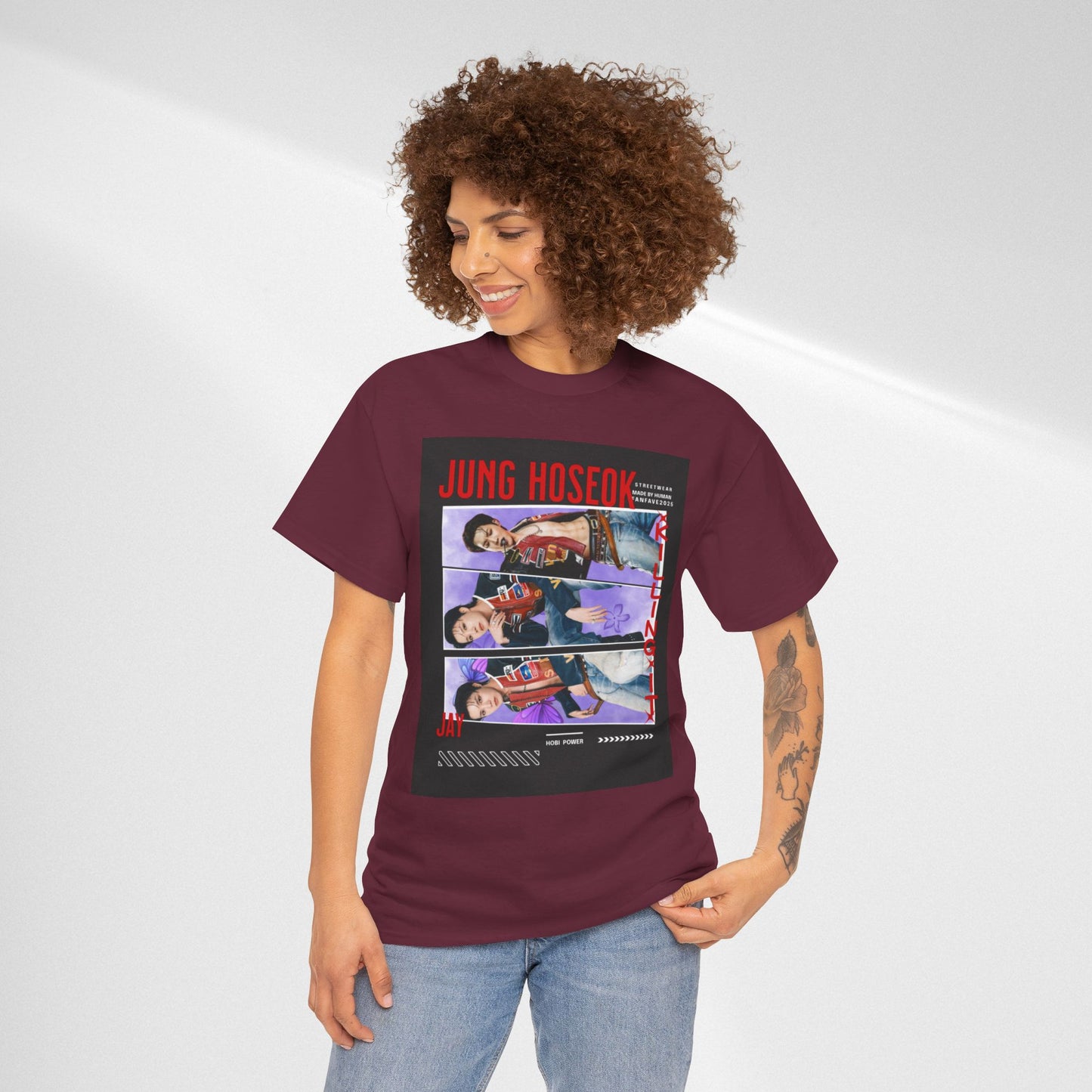 Jung Hoseok Photo Collage Tee — Retro K-Pop Fan Shirt