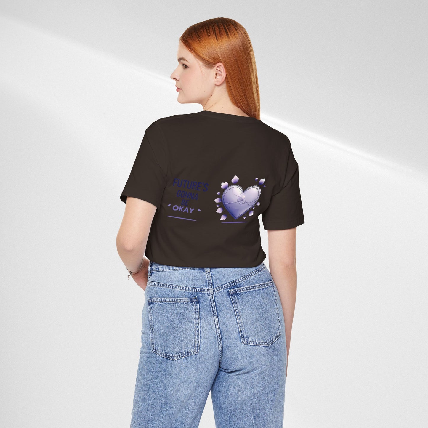 Future's Gonna Be Okay T-Shirt — Purple Heart Positive Graphic Tee