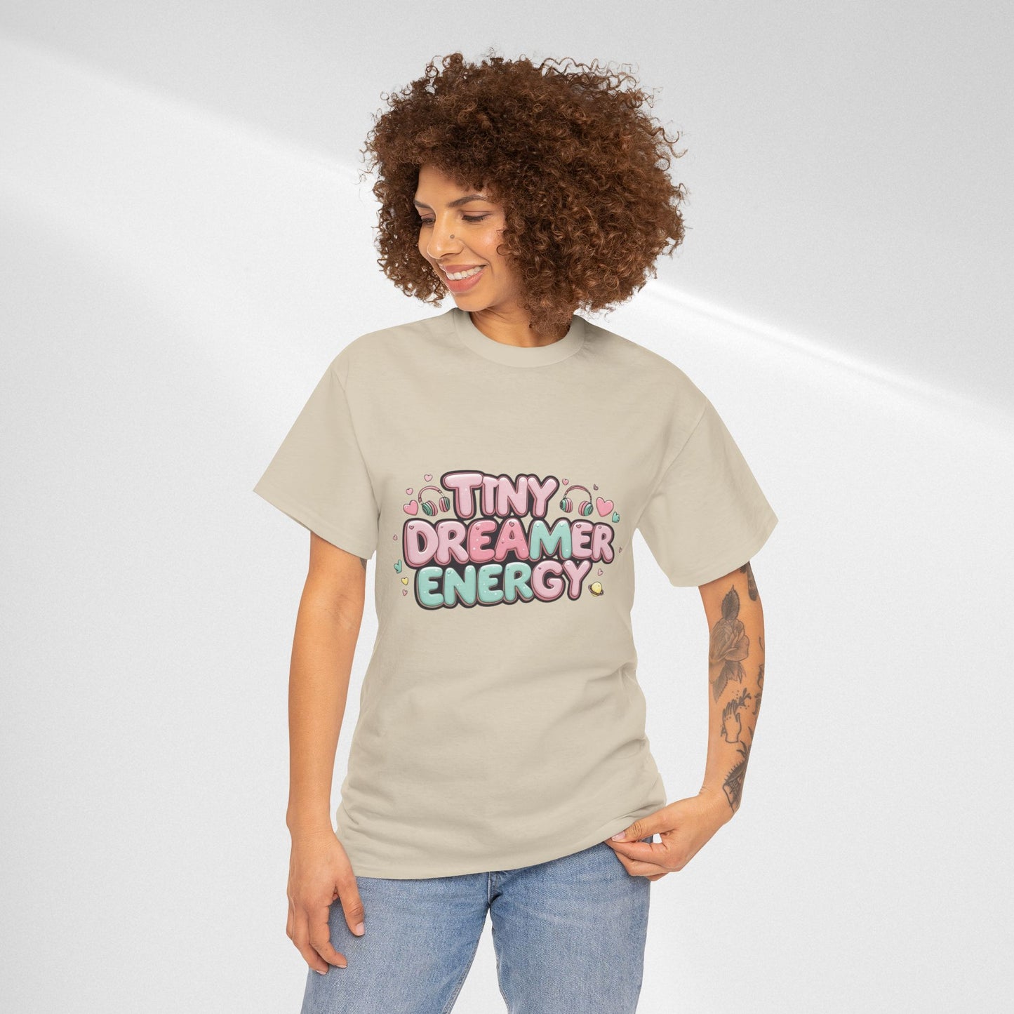TinyTan Dreamer Energy T-Shirt — Cute Pastel Graphic Tee