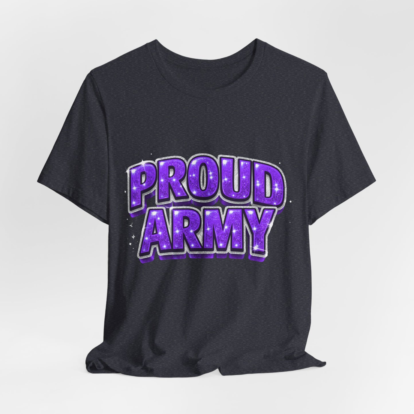 Proud Army T-Shirt — Bold Purple BTS Support Tee