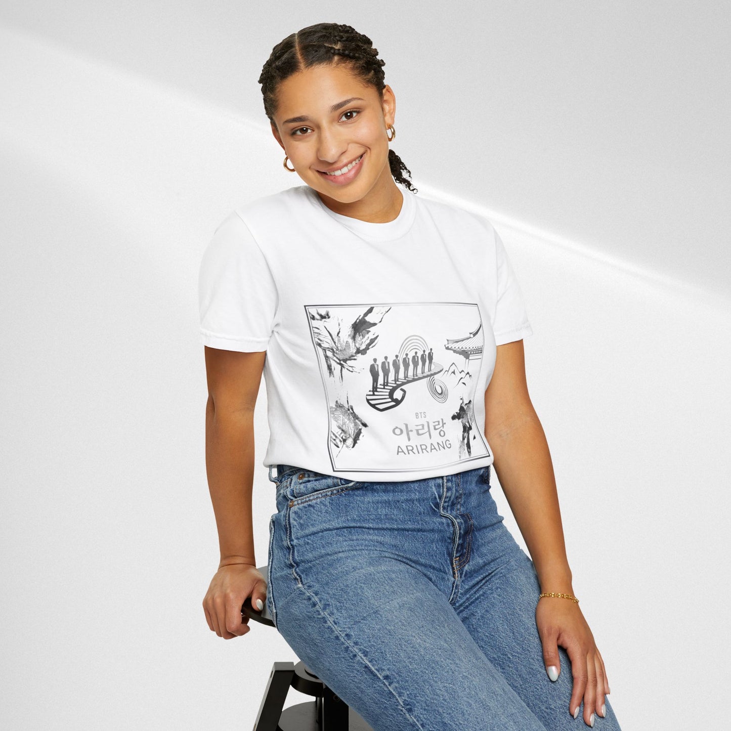 BTS Arirang Graphic T-Shirt — Korean Folklore Illustration Tee