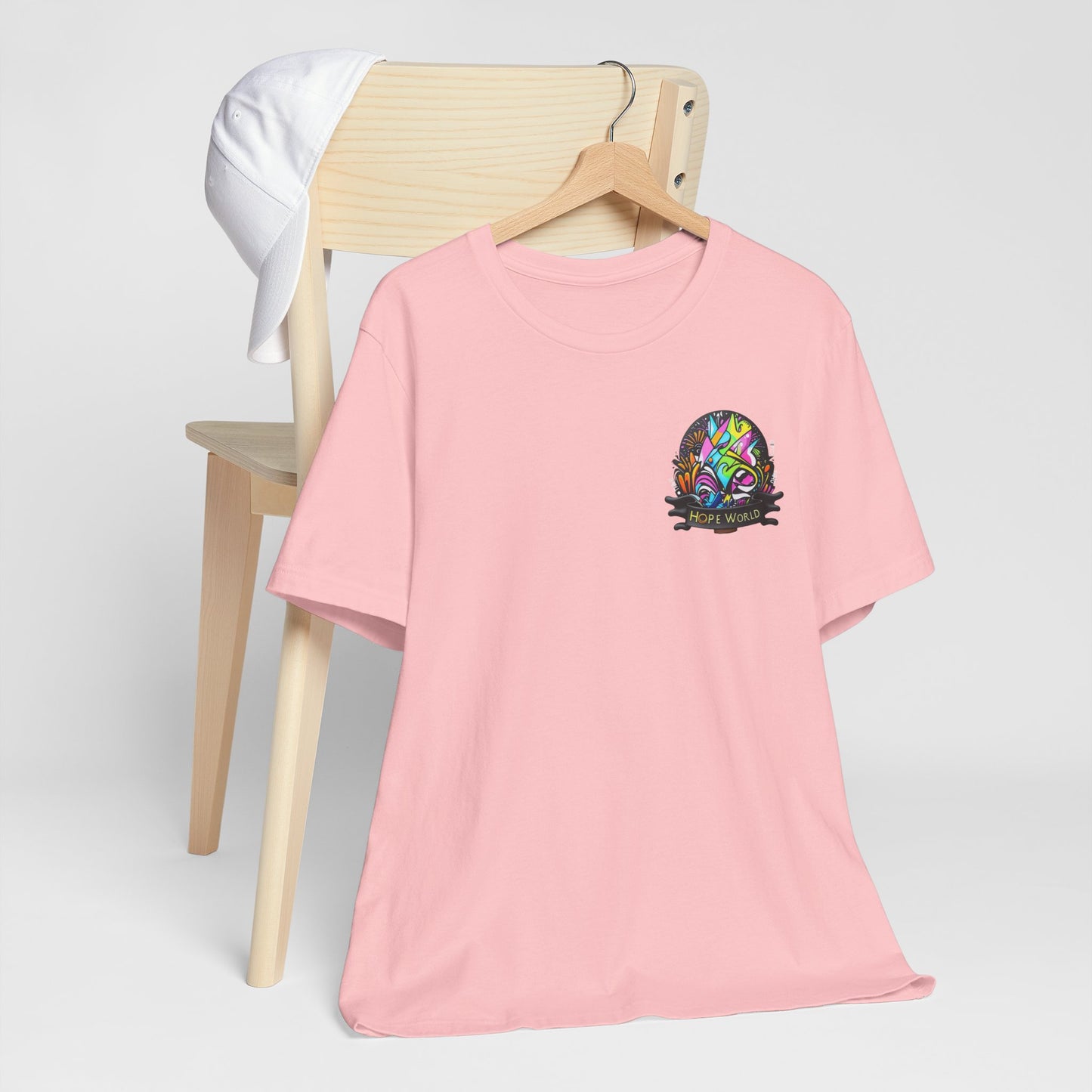 Hope World Graphic Tee — Colorful Graffiti BTS-Inspired Shirt