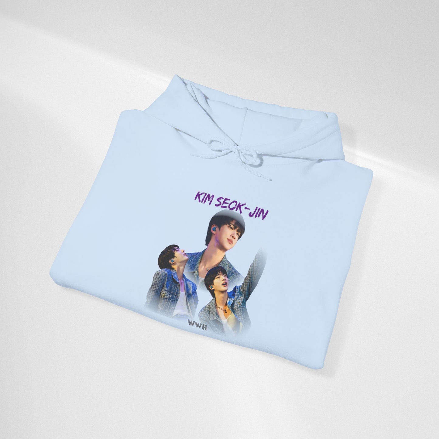 JIN Graphic Hoodie — Artistic Three-Image Portrait Design