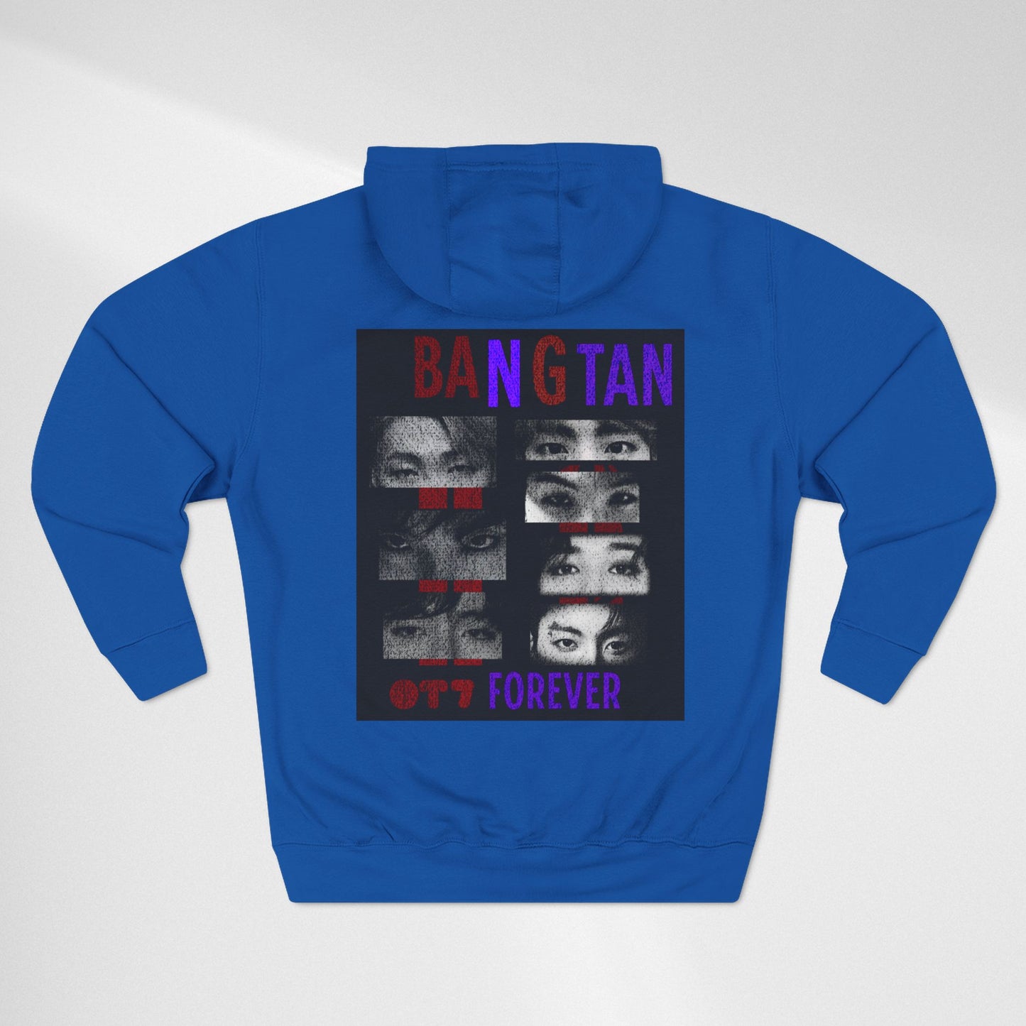 BTS Bangtan Photo-Panel Hoodie — 'Bangtan' 9-Eyes Graphic Fleece Hoodie