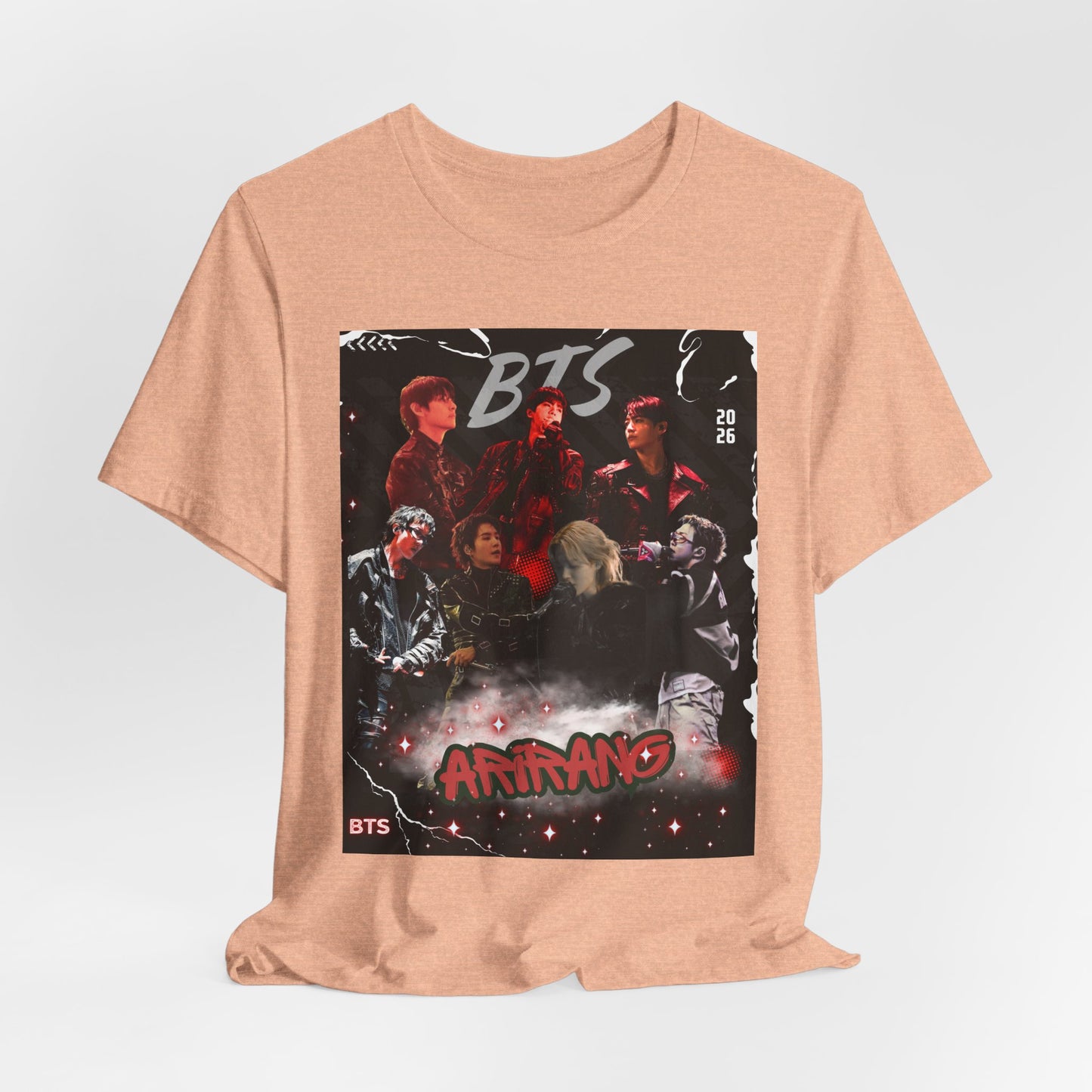 BTS ARIRANG Band Graphic Tee — 'BTS ARMY' Retro Concert Poster Shirt