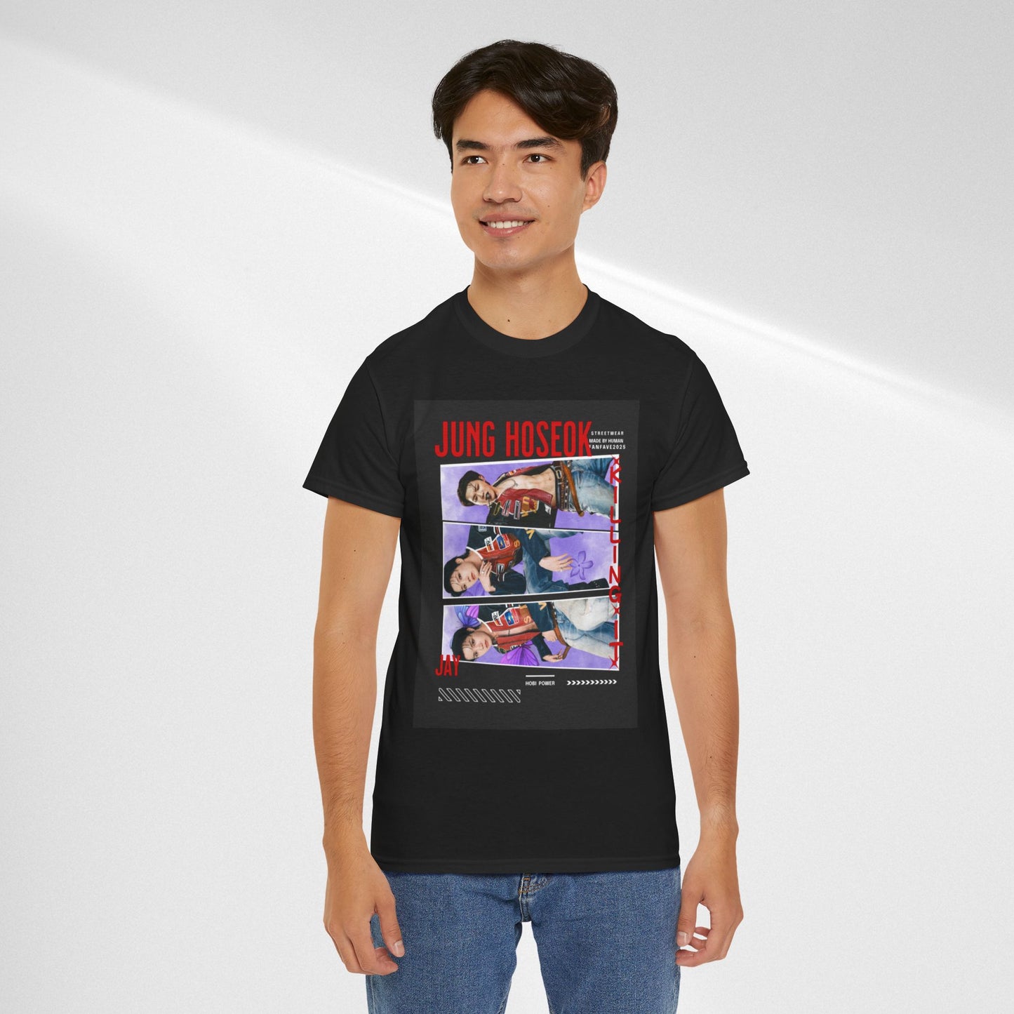 Jung Hoseok Photo Collage Tee — Retro K-Pop Fan Shirt