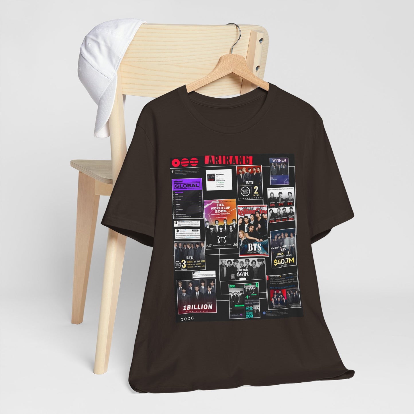 BTS  ARIRANG Collage Graphic Tee — K‑Pop Fan Tribute Shirt