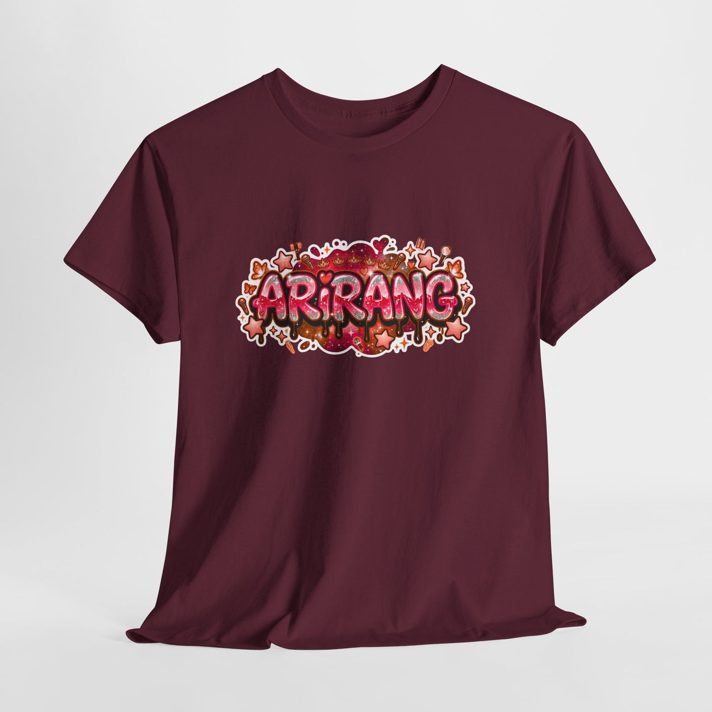 BTS Arirang Floral Graphic Tee - Korean Music Tribute Shirt