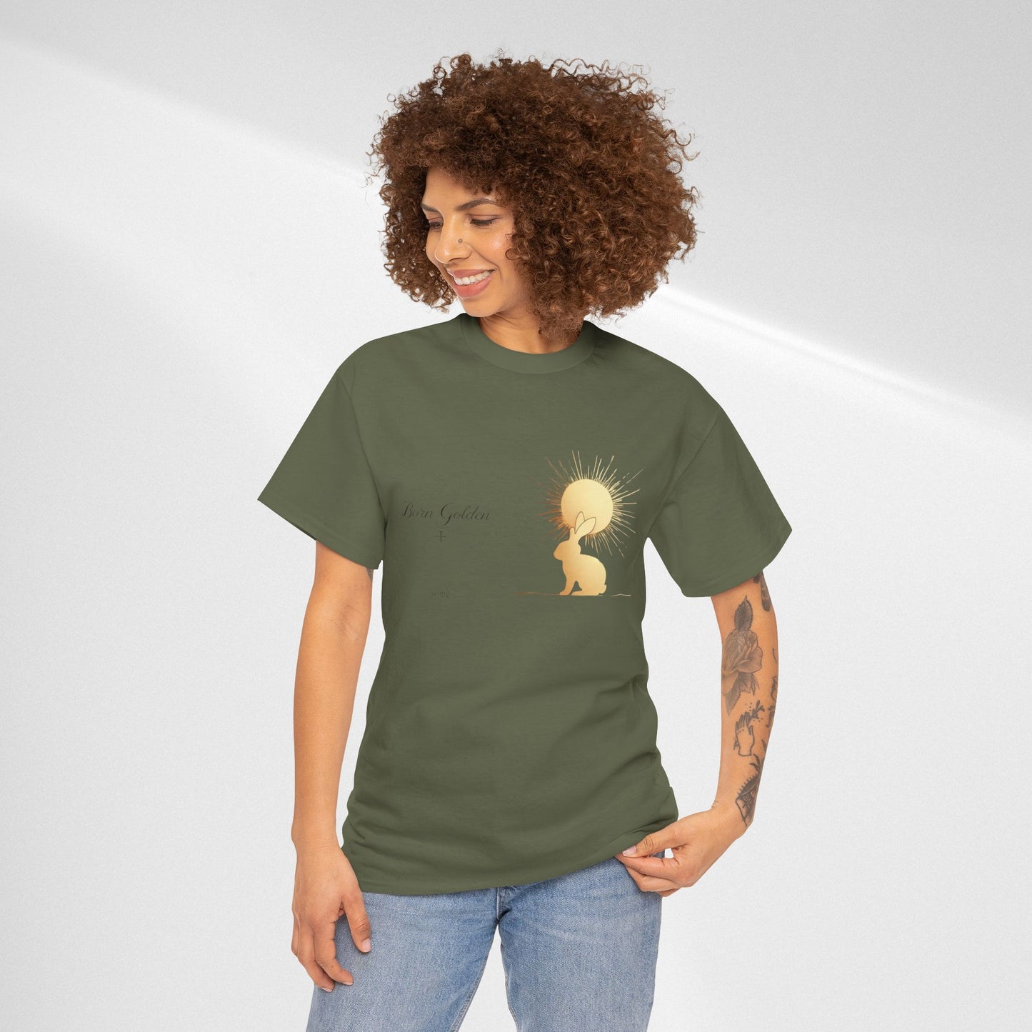JK Golden Child T-Shirt — 'Born Golden' Cute Kids Illustration Tee