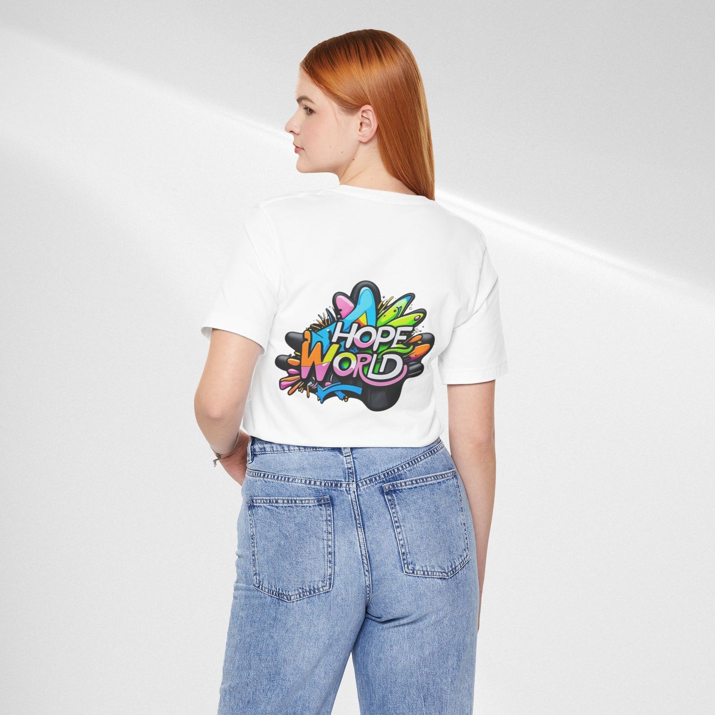 Hope World Graphic Tee — Colorful Graffiti BTS-Inspired Shirt