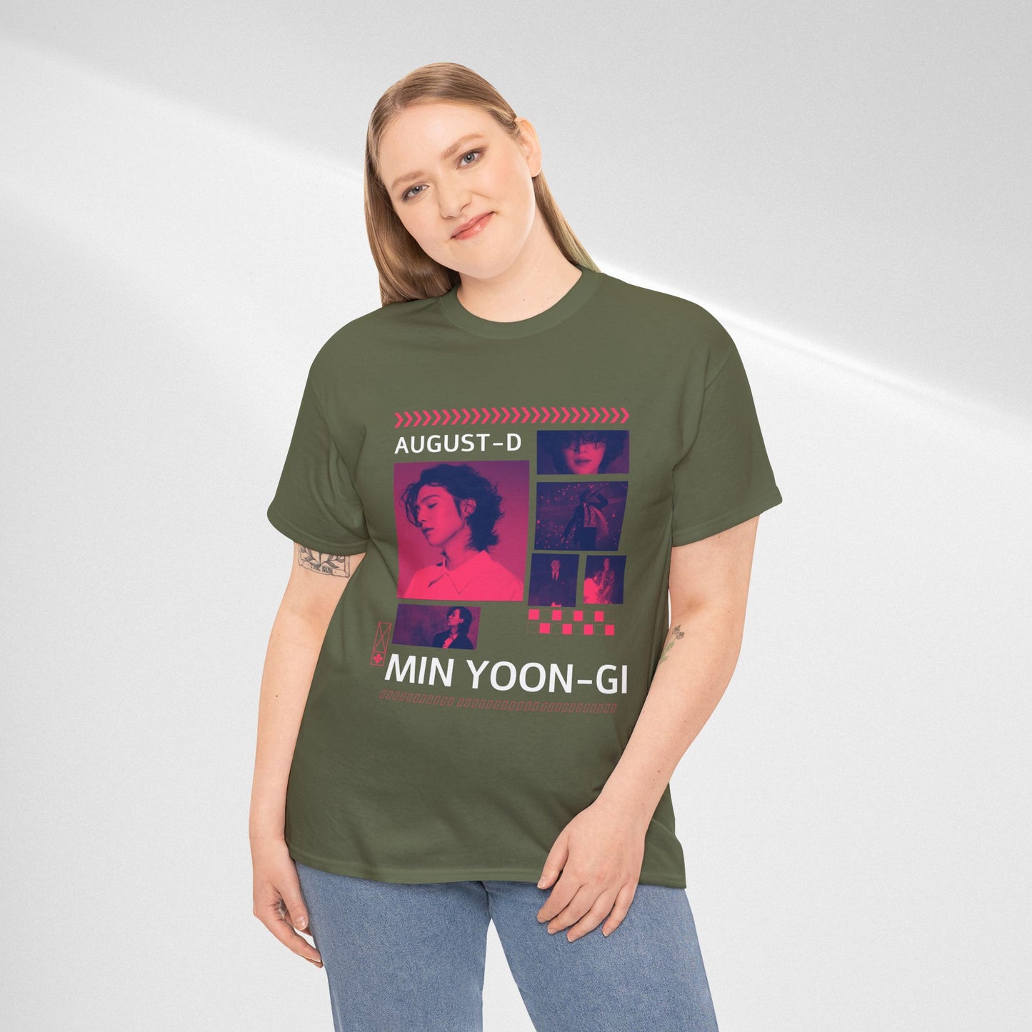 Min Yoon-Gi Photo Grid Tee — K‑Pop BTS August‑D Fan Shirt