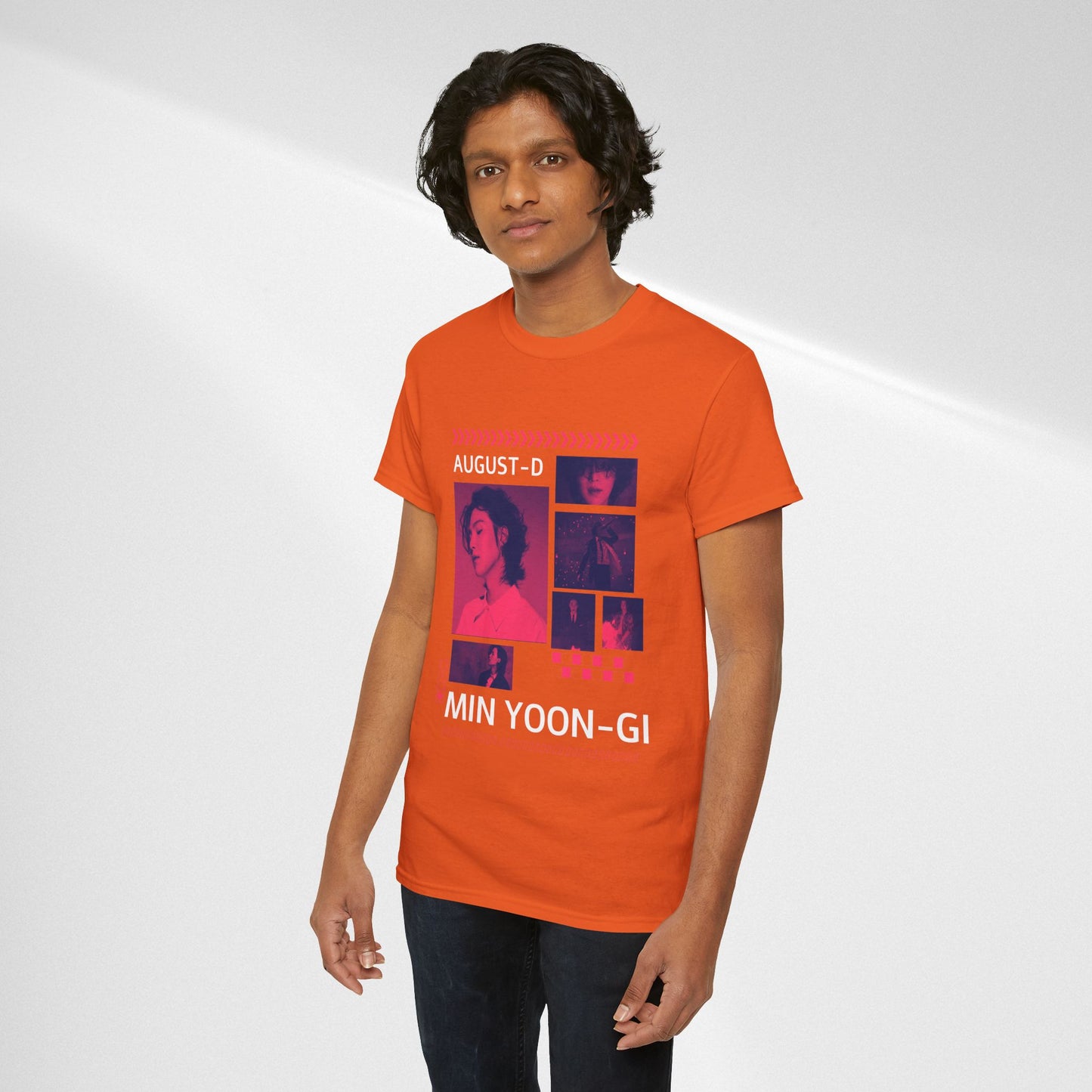 Min Yoon-Gi Photo Grid Tee — K‑Pop BTS August‑D Fan Shirt