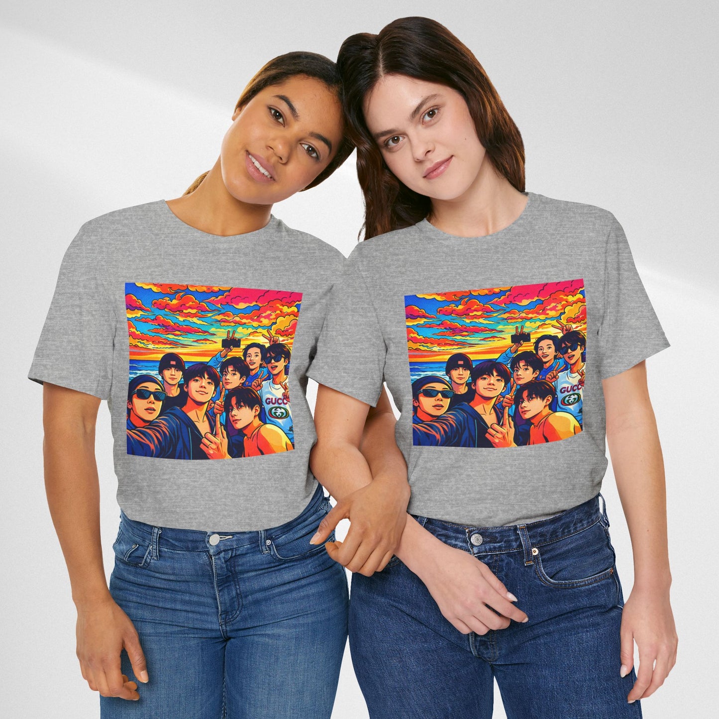 BTS Vibrant Sunset Group Portrait Tee