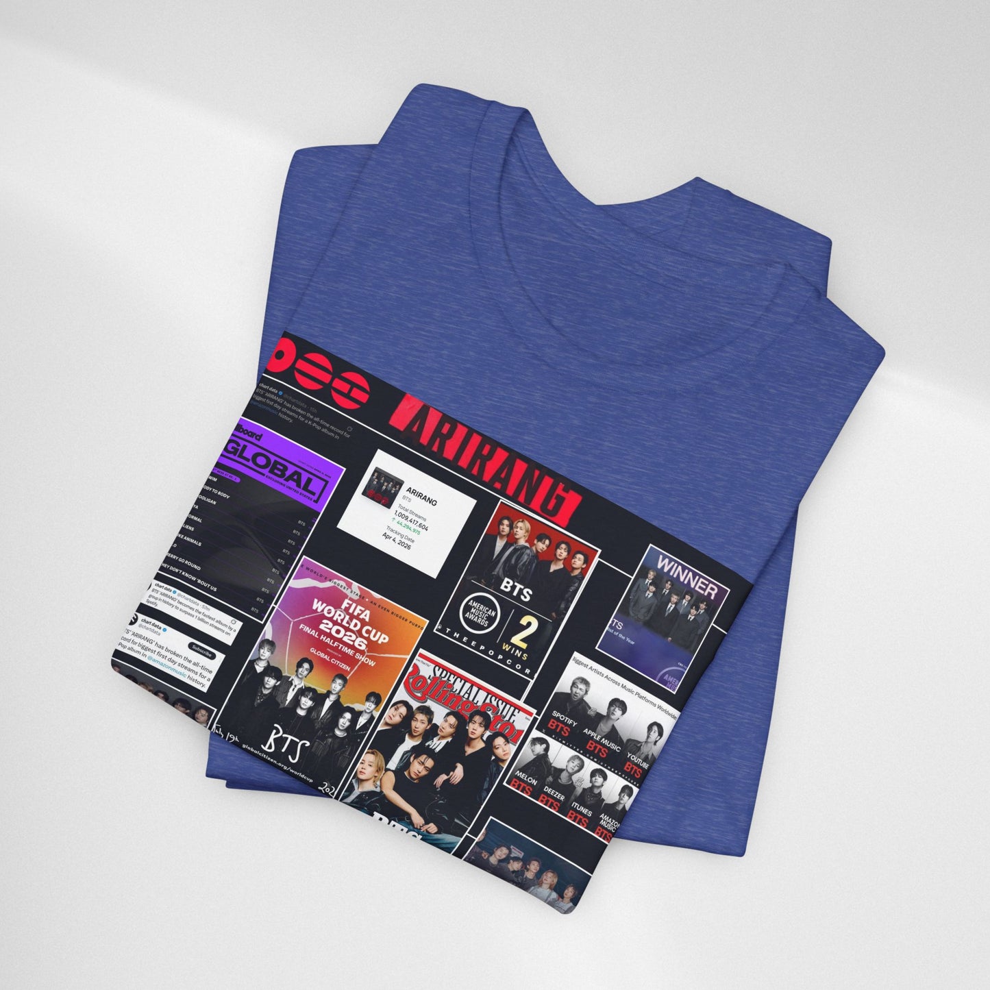 BTS  ARIRANG Collage Graphic Tee — K‑Pop Fan Tribute Shirt