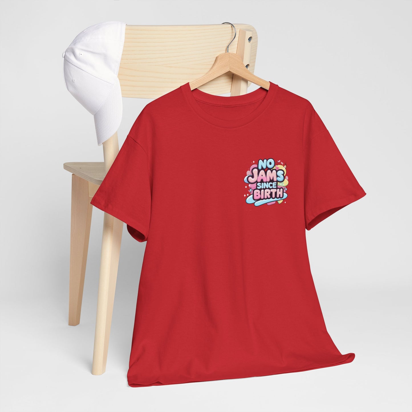 No Jams Since Birth T-Shirt — Cute Pastel Graphic Tee