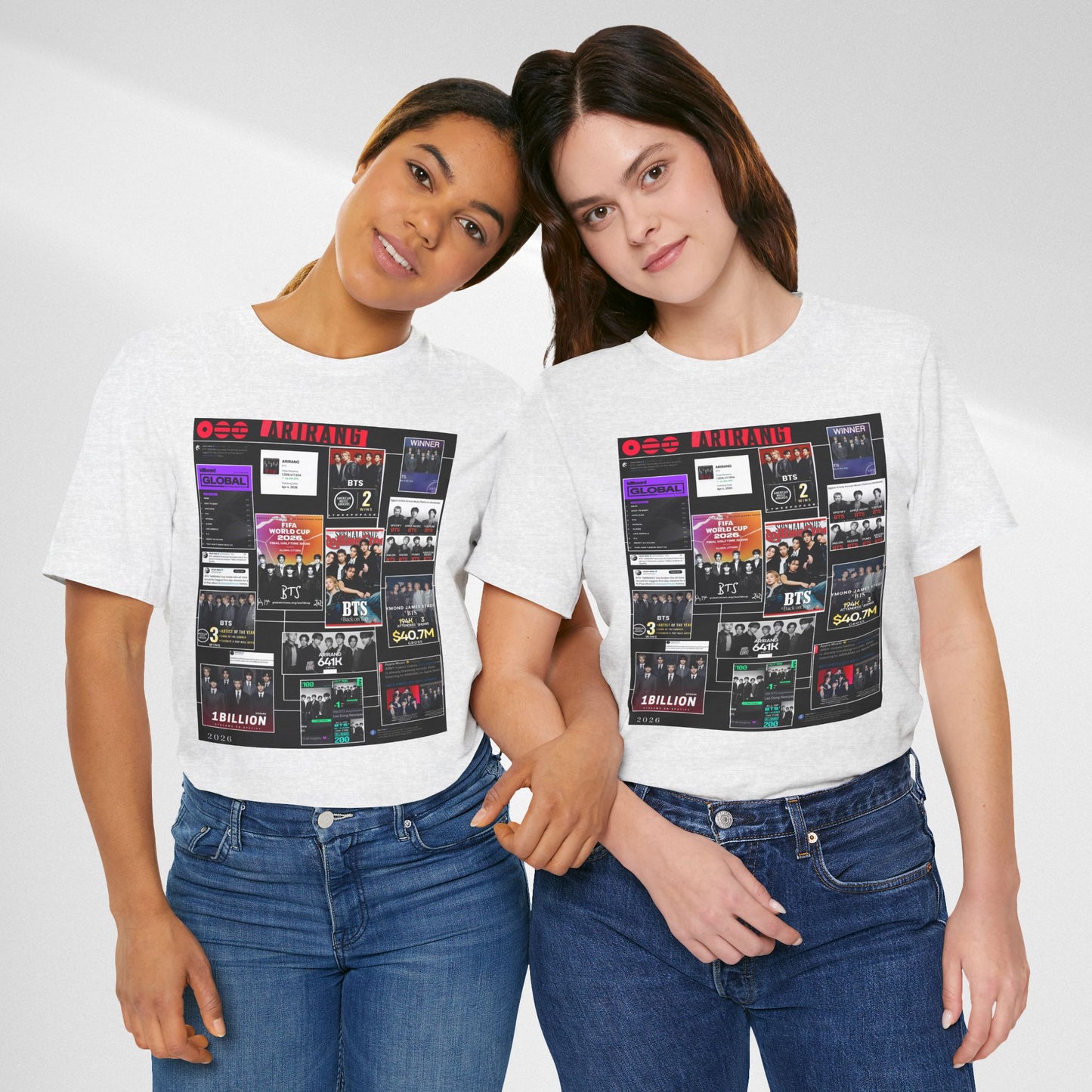BTS  ARIRANG Collage Graphic Tee — K‑Pop Fan Tribute Shirt