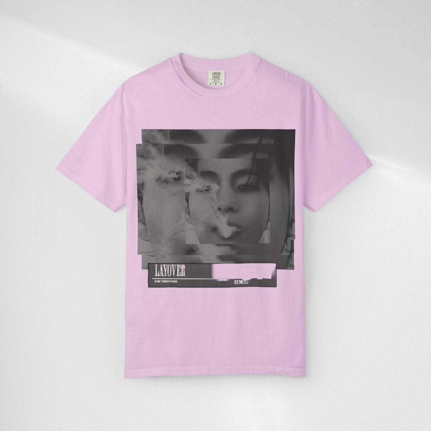 V Graphic Tee — Noir Glitch Portrait T-Shirt