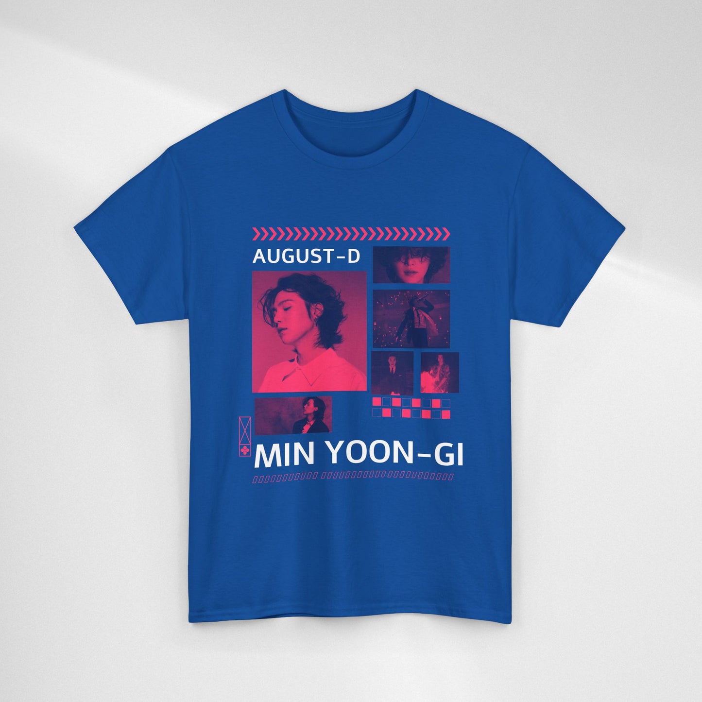 Min Yoon-Gi Photo Grid Tee — K‑Pop BTS August‑D Fan Shirt