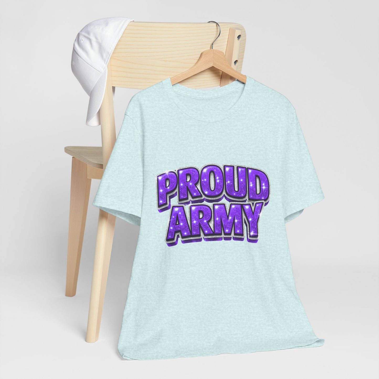 Proud Army T-Shirt — Bold Purple BTS Support Tee