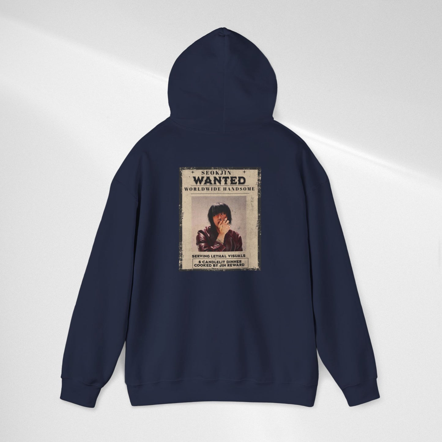 Jin Hoodie — "WANTED" Vintage Photo Poster Graphic Hoodie