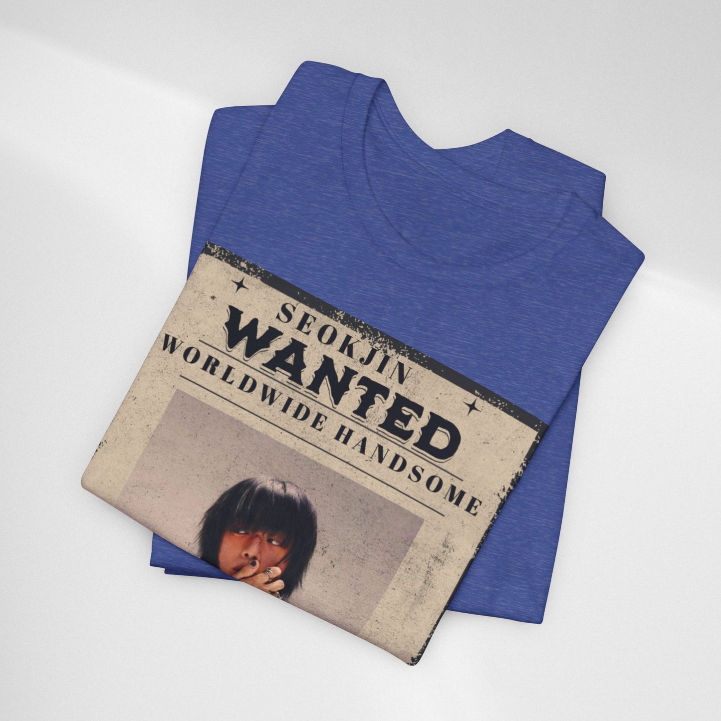 T-Shirt — 'Seokjin Wanted: Worldwide Handsome' Vintage Poster Tee