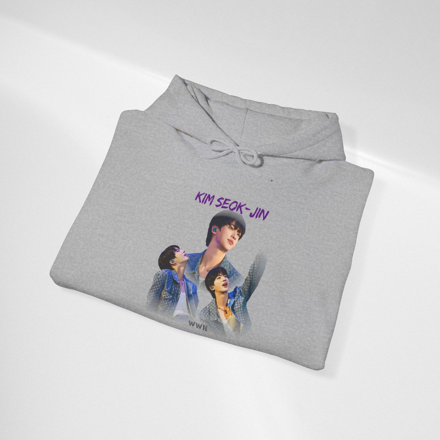 JIN Graphic Hoodie — Artistic Three-Image Portrait Design