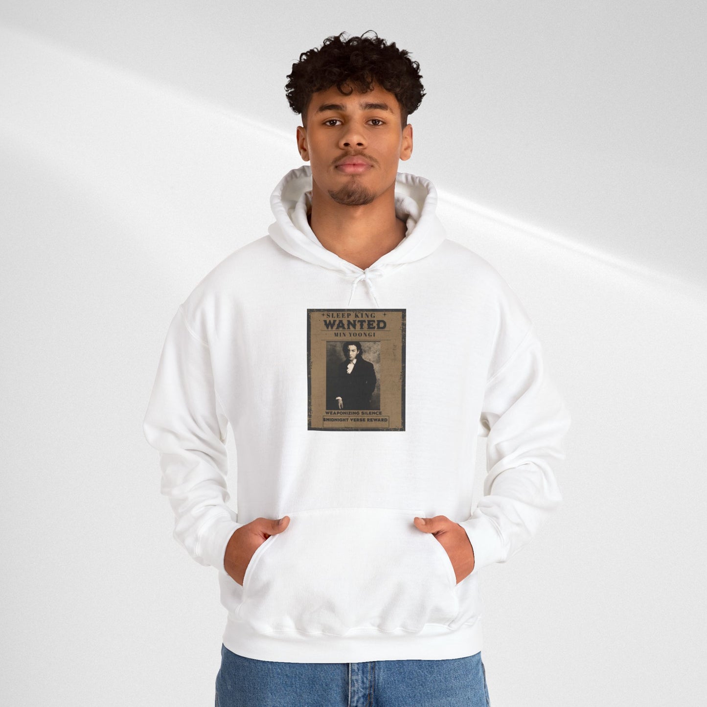 Suga Wanted Poster Hoodie — Vintage 'Wanted' Photo Sweatshirt