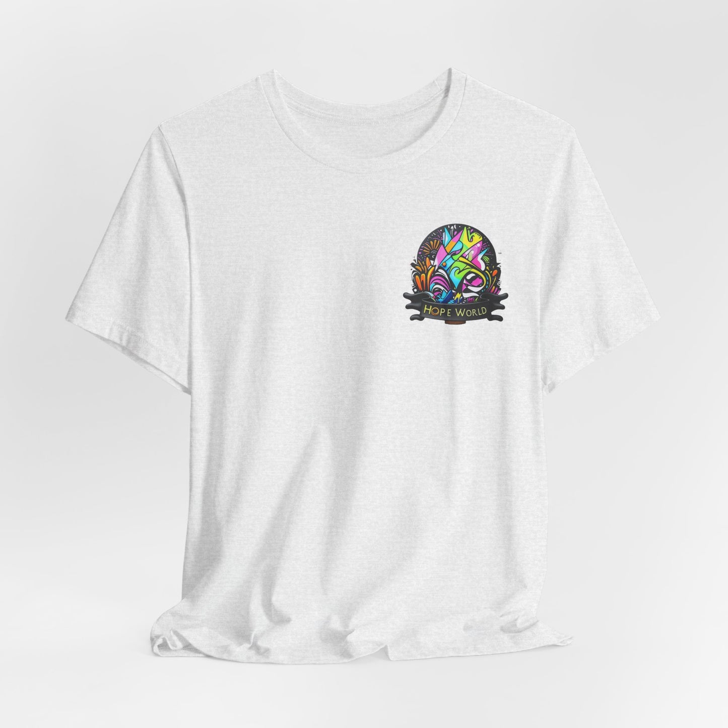 Hope World Graphic Tee — Colorful Graffiti BTS-Inspired Shirt