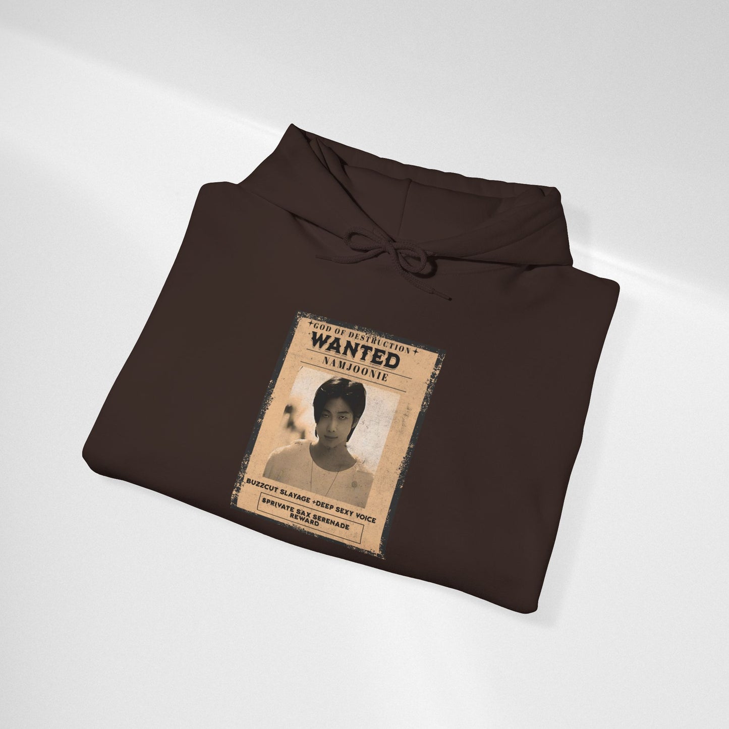 Hoodie - Vintage Namjoon 'WANTED' Poster Graphic Pullover