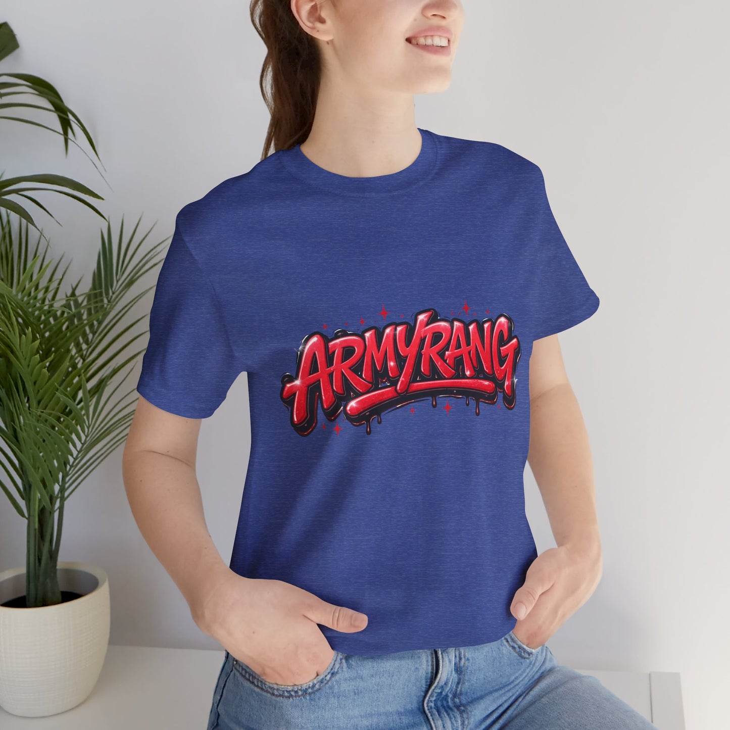 BTS T-Shirt — 'ARMYRANG' Red Graffiti Logo Tee
