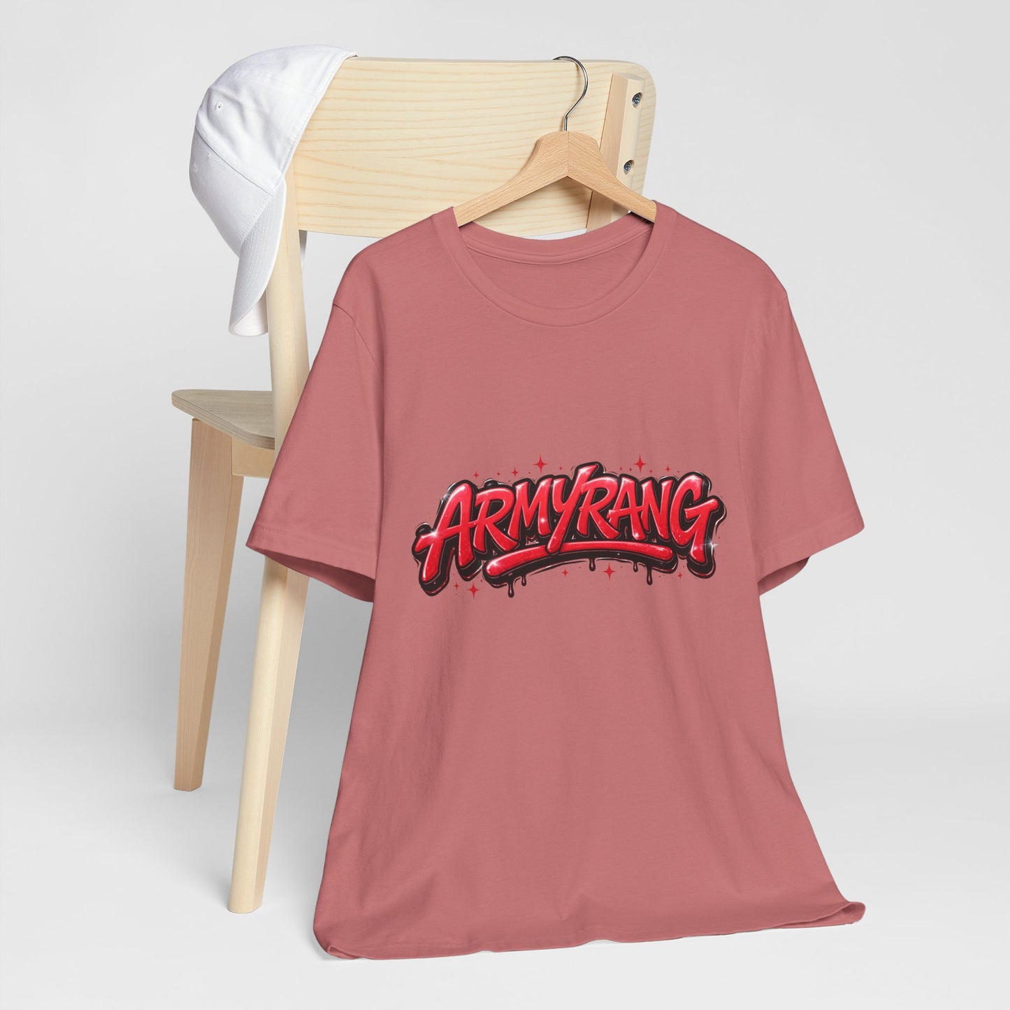 BTS T-Shirt — 'ARMYRANG' Red Graffiti Logo Tee