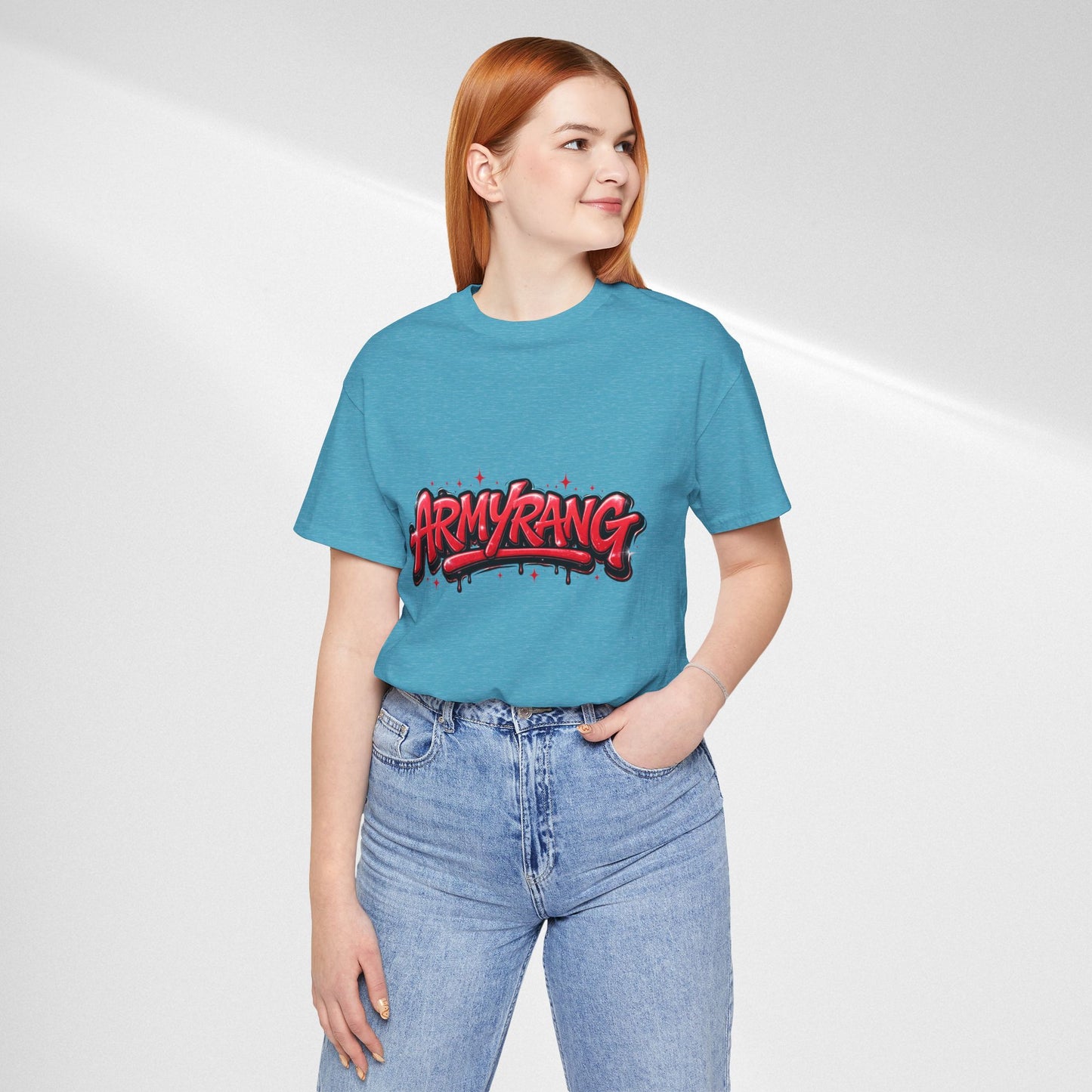 BTS T-Shirt — 'ARMYRANG' Red Graffiti Logo Tee