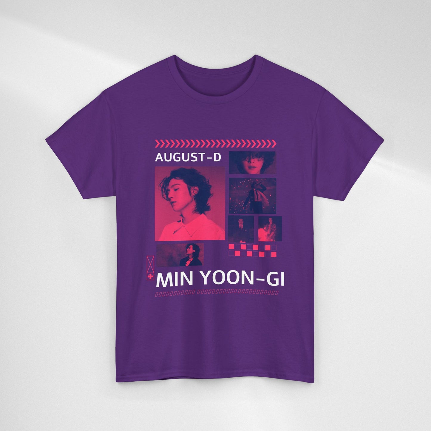 Min Yoon-Gi Photo Grid Tee — K‑Pop BTS August‑D Fan Shirt