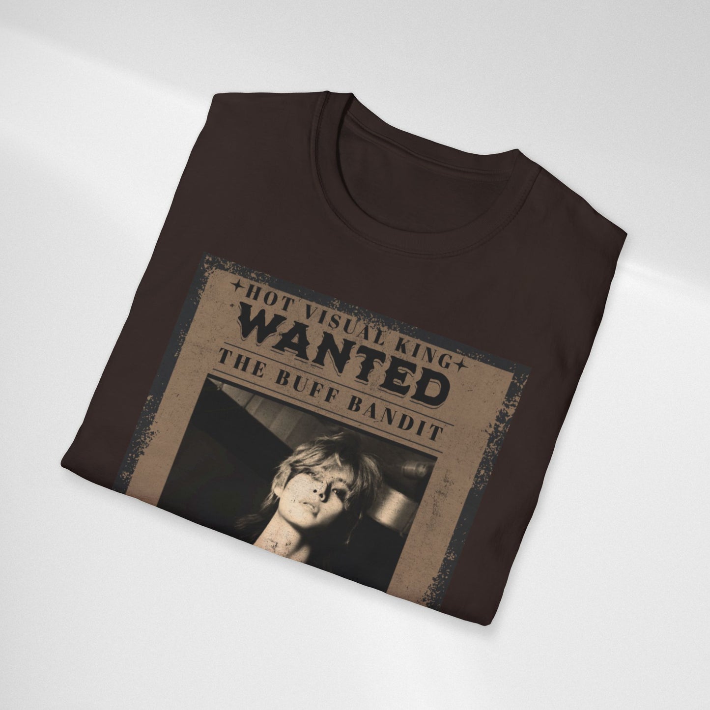 Wanted V Poster Graphic T-Shirt — "The Ruff Bandit" Vintage Western Mugshot Tee