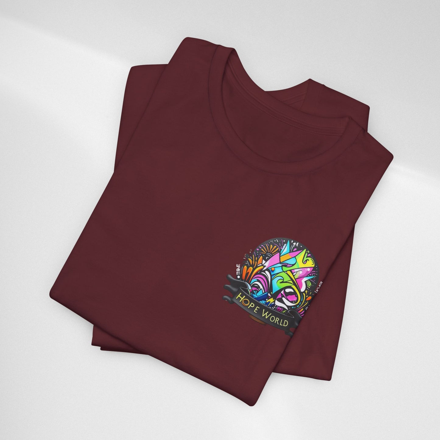Hope World Graphic Tee — Colorful Graffiti BTS-Inspired Shirt
