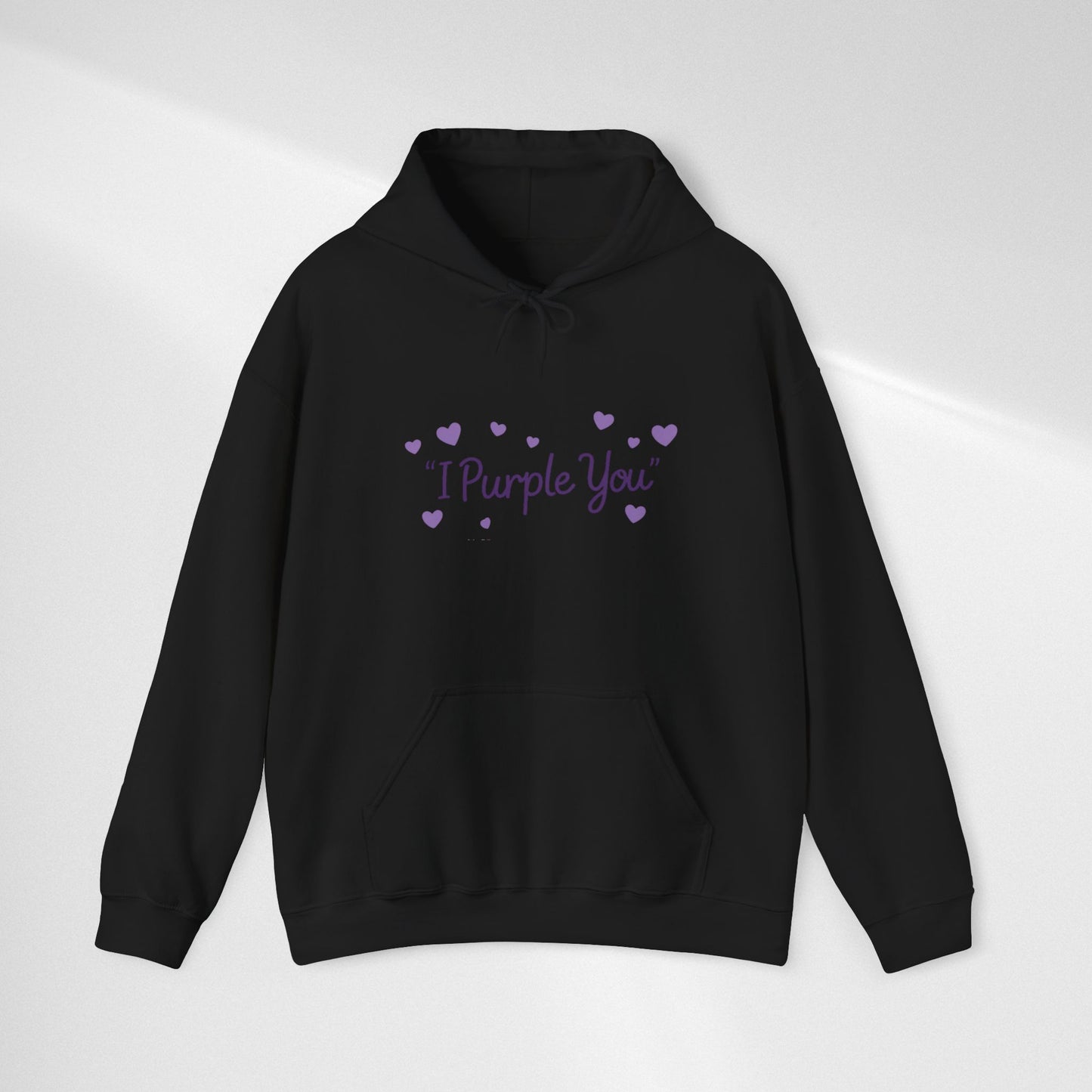 I Purple You Hoodie — Cute Purple Heart Love Pullover