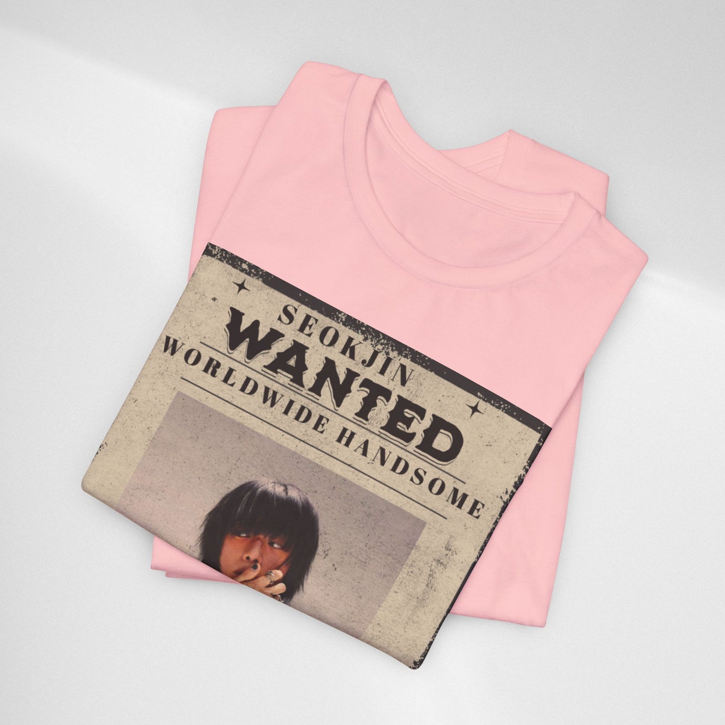 T-Shirt — 'Seokjin Wanted: Worldwide Handsome' Vintage Poster Tee