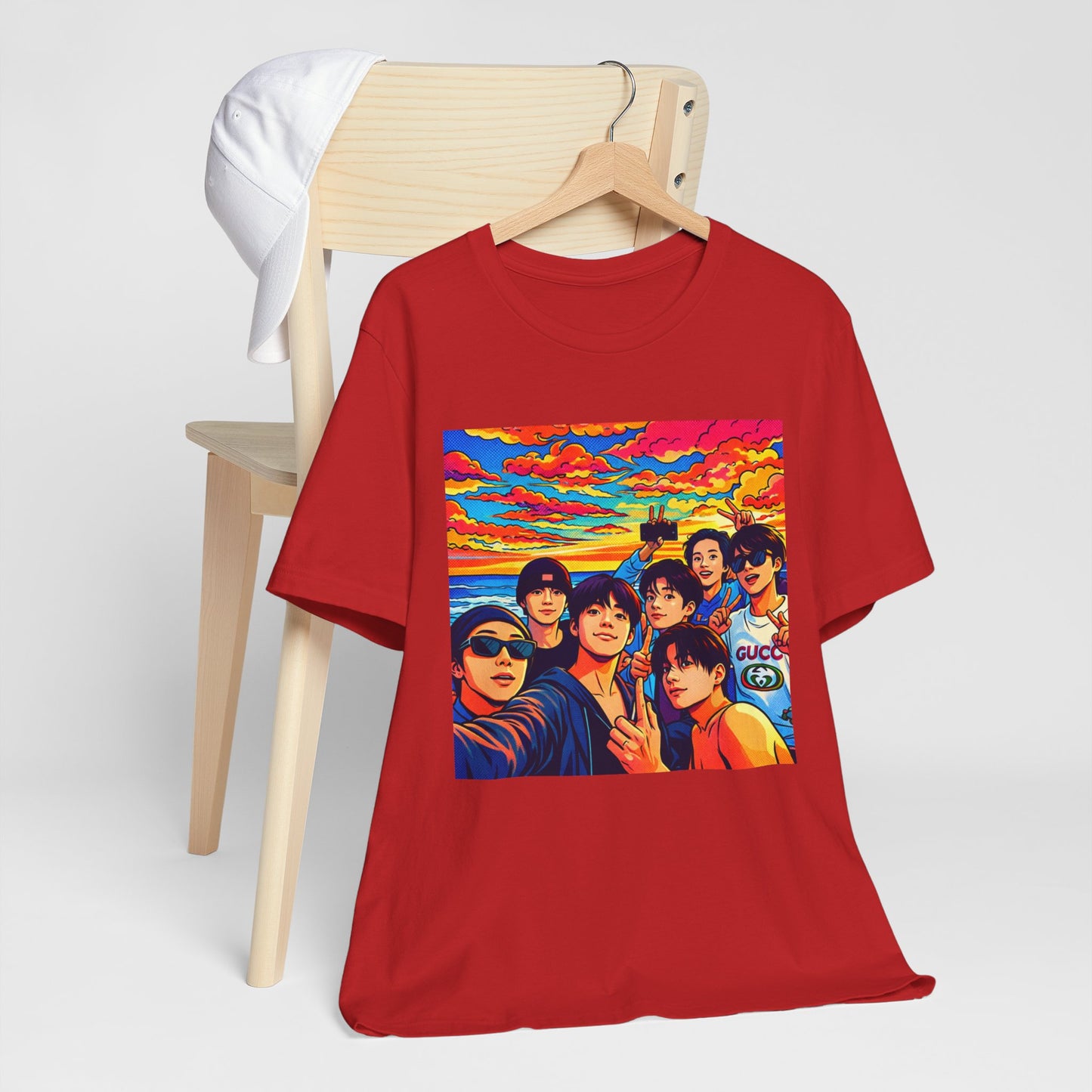 BTS Vibrant Sunset Group Portrait Tee