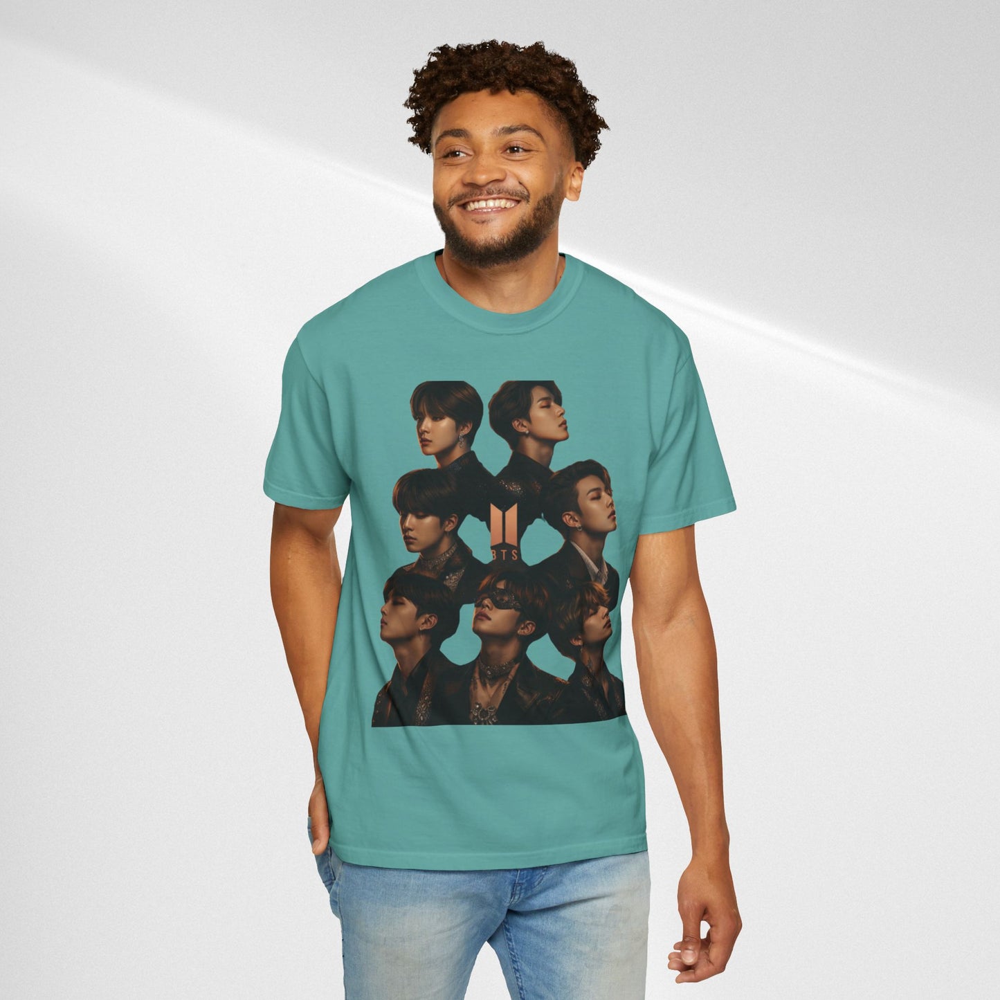 BTS Portrait Collage T-Shirt — Dark Mood Graphic Tee